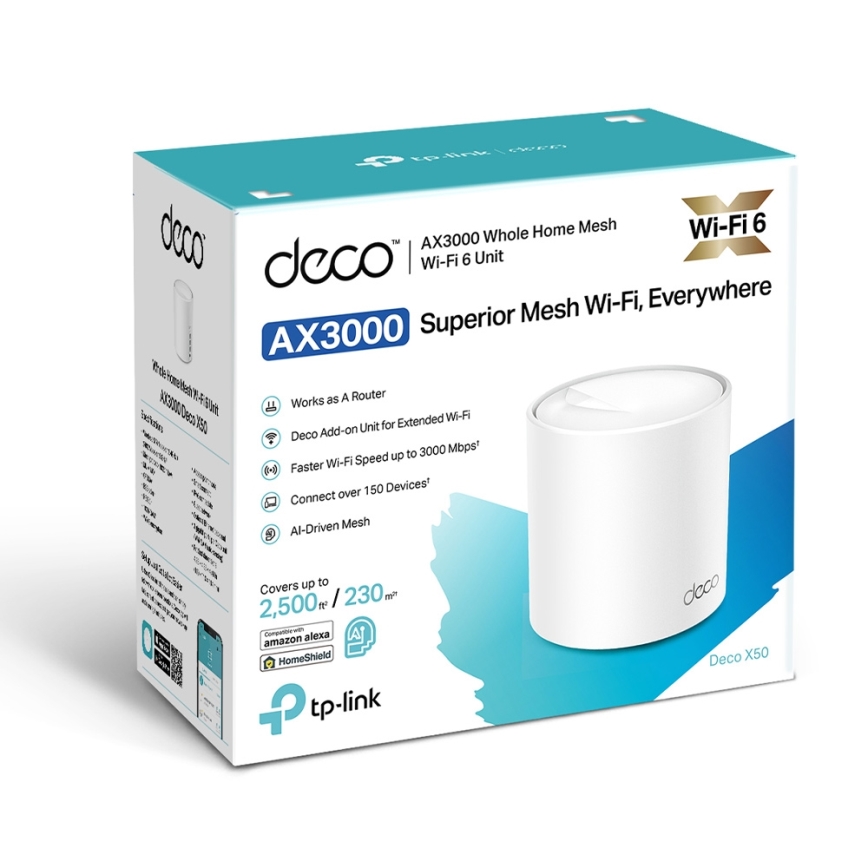 TP-Link - Wi-Fi 6 mesh systém pro celou domácnost Deco X50