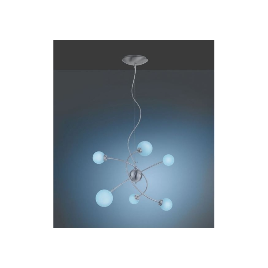 Trio - LED RGB Stmívatelný lustr na lanku DICAPO 6xLED/3W/230V 3000-5000K + dálkové ovládání
