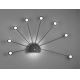 Trio - LED Stmívatelné nástěnné svítidlo PEACOCK 9xLED/2,6W/230V černá