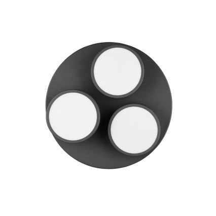 Trio - LED Stmívatelné stropní svítidlo FRANKLIN 3xLED/8,5W/230V 3000K pr. 35 cm černá