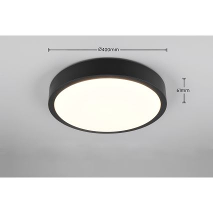 Trio - LED Stmívatelné stropní svítidlo ISEO LED/24W/230V 3000K pr. 40 cm černá