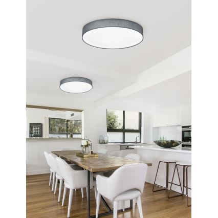 Trio - LED Stmívatelné stropní svítidlo LUGANO LED/22W/230V 3000K pr. 40 cm šedá
