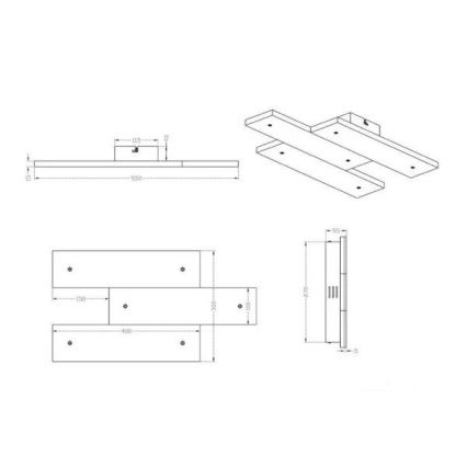 Trio - LED Stropní svítidlo DENVER 3xLED/10W/230