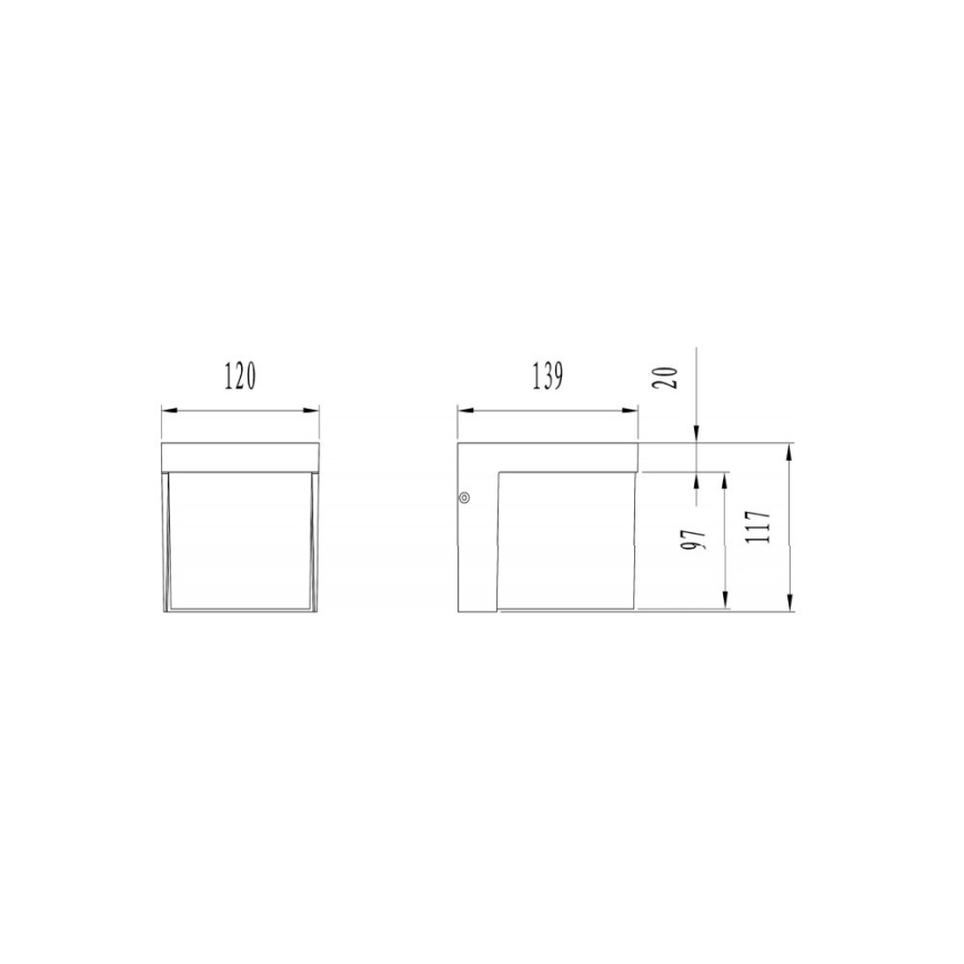 Trio - LED Venkovní nástěnné svítidlo YANGTZE LED/4,5W/230V IP54 3000K