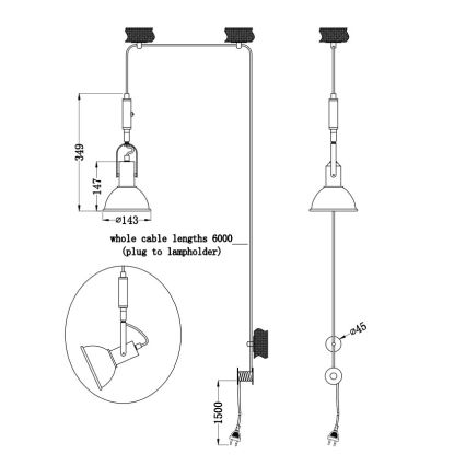 Trio - Lustr na lanku DELIA 1xE14/28W/230V