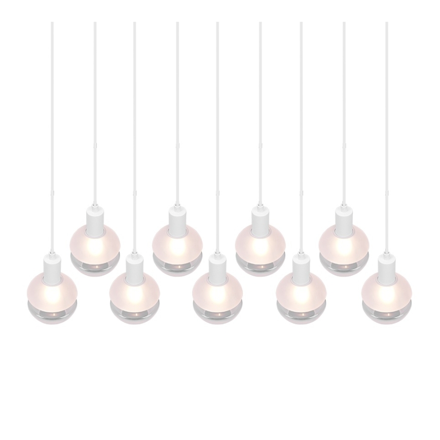Trio - Lustr na lanku MELA 9xE14/25W/230V bílá