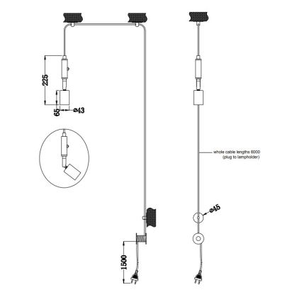 Trio - Lustr na lanku STELLA 1xE27/42W/230V
