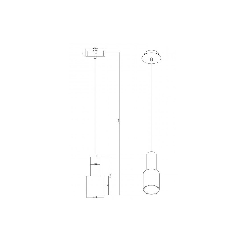 Trio - Lustr na lanku WAILER 1xGU10/5W/230V béžová