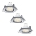 TRIO - SADA 3x LED Stmívatelné podhledové svítidlo 1xGU10/5,5W/230V