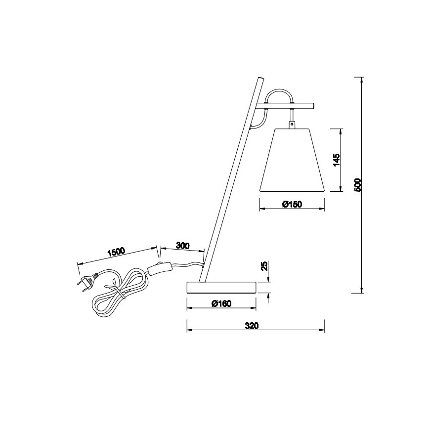 Trio - Stolní lampa ANDREUS 1xE14/40W/230V