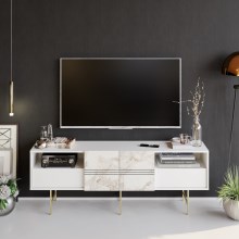TV stolek DERIN 64,7x180 cm bílá