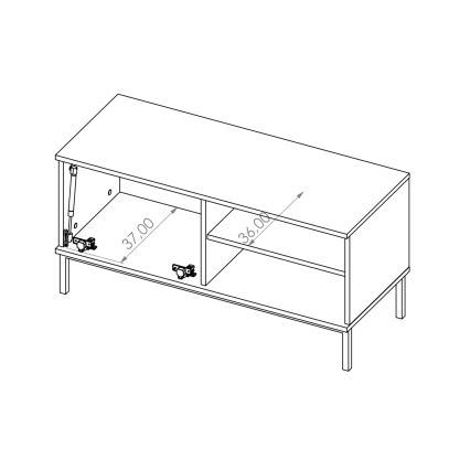 TV stolek ERISTI 50x100,8 cm bílý ořech