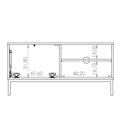 TV stolek ERISTI 50x100,8 cm bílý ořech