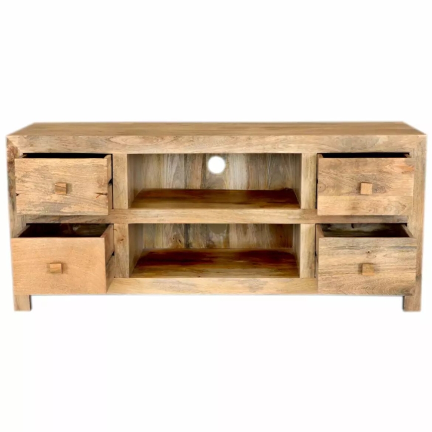 TV stolek HINA 140x45 cm masiv/mangovník