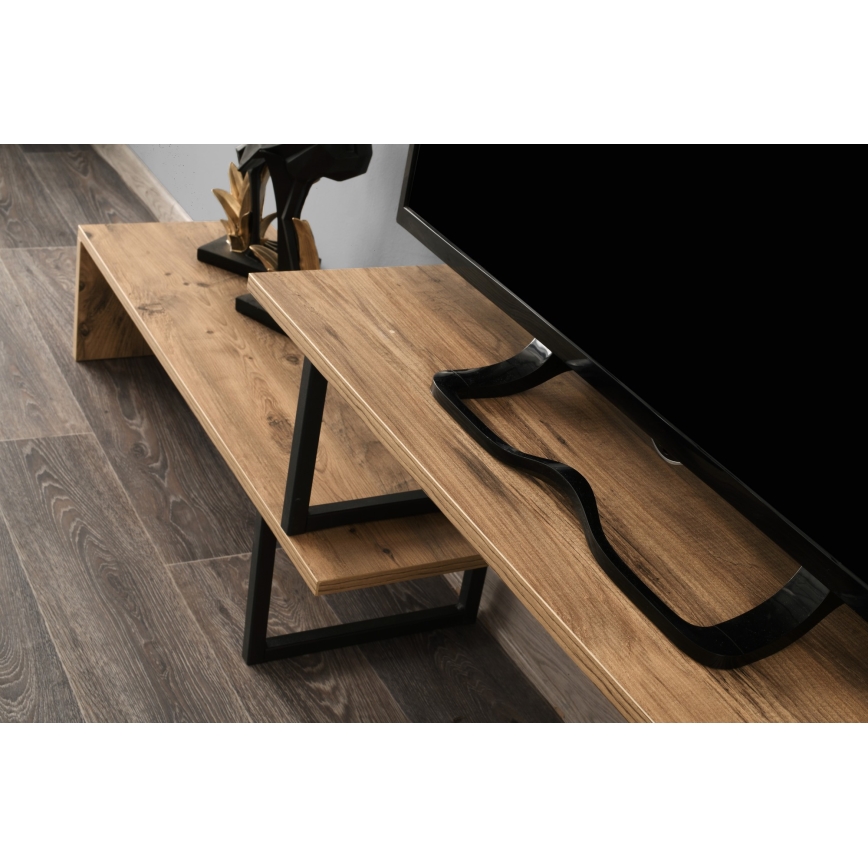 TV stolek OVIT 44x153 cm hnědá/černá