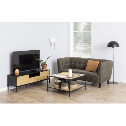 TV stolek SARON 140x40 cm dub/černá