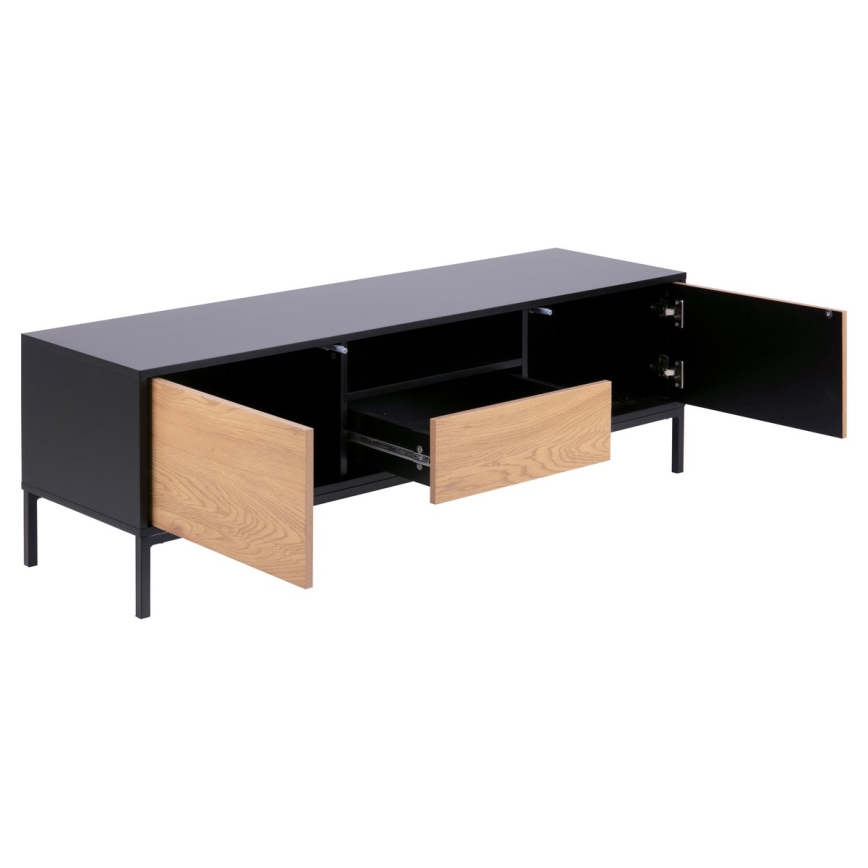 TV stolek SARON 140x40 cm dub/černá