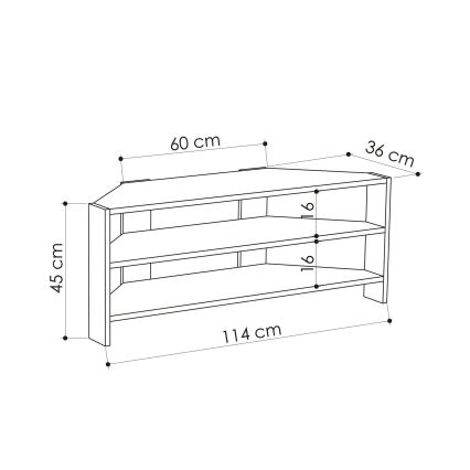 TV stolek THALES 45x114 cm dub