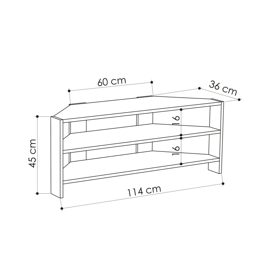 TV stolek THALES 45x114 cm dub