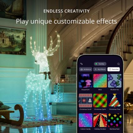 Twinkly - LED RGBW Stmívatelný venkovní vánoční sob REINGEERS 250xLED IP44 Wi-Fi