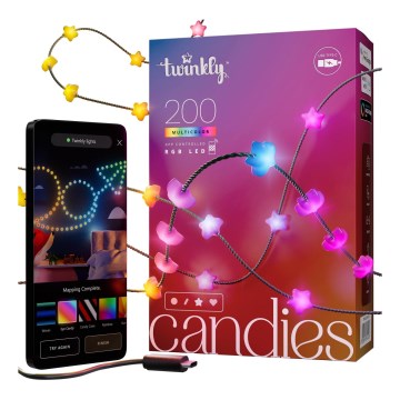 Twinkly - LED RGB Stmívatelný vánoční řetěz CANDIES 200xLED 14 m USB Wi-Fi