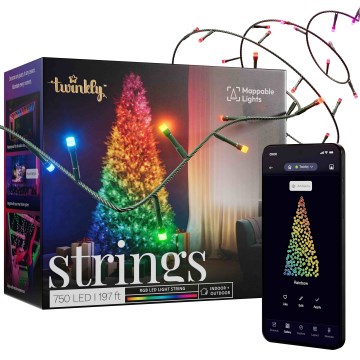 Twinkly - LED RGB Stmívatelný venkovní vánoční řetěz STRINGS 750xLED 63,5m IP44 Wi-Fi
