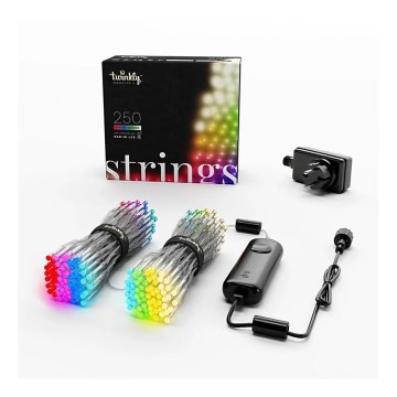 Twinkly - LED RGBW Stmívatelný venkovní vánoční řetěz STRINGS 250xLED 23,5m IP44 Wi-Fi