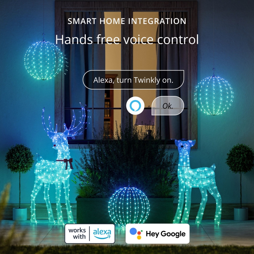 Twinkly - LED RGBW Stmívatelná venkovní dekorace SPHERE 210xLED IP44 Wi-Fi