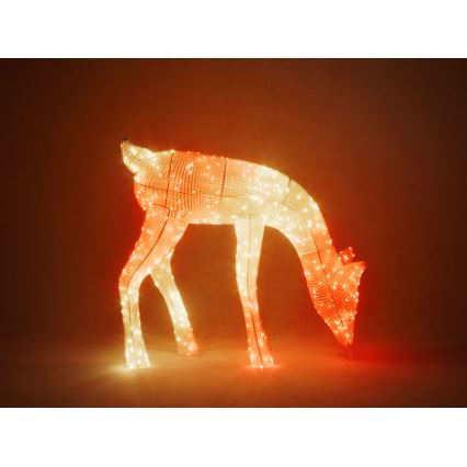 Twinkly - LED RGBW Stmívatelný venkovní vánoční sob REINGEERS 160xLED IP44 Wi-Fi