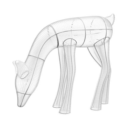 Twinkly - LED RGBW Stmívatelný venkovní vánoční sob REINGEERS 160xLED IP44 Wi-Fi