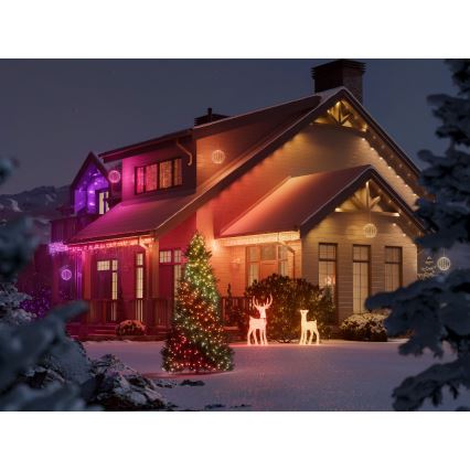 Twinkly - LED RGBW Stmívatelný venkovní vánoční sob REINGEERS 200xLED IP44 Wi-Fi