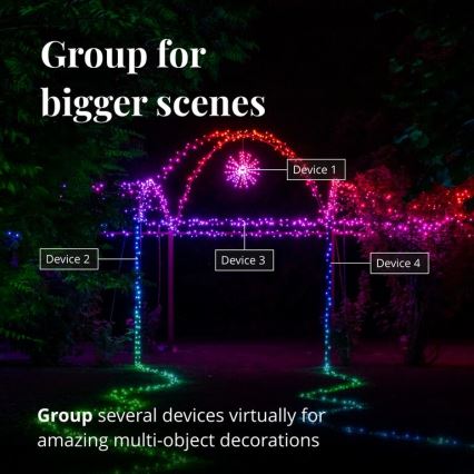 Twinkly - LED RGB Stmívatelná venkovní vánoční hvězdice SPRITZER 200xLED IP44 Wi-Fi