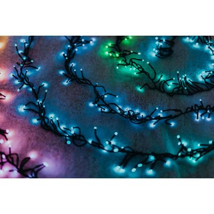 Twinkly - LED RGBW Stmívatelný venkovní vánoční řetěz CLUSTER 400xLED 9,5m IP44 Wi-Fi
