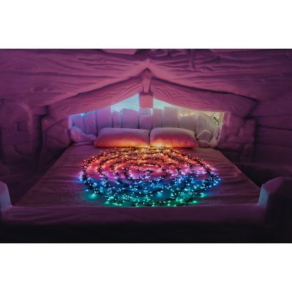 Twinkly - LED RGBW Stmívatelný venkovní vánoční řetěz CLUSTER 400xLED 9,5m IP44 Wi-Fi
