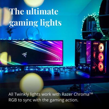 Twinkly - LED RGBW Stmívatelný venkovní vánoční řetěz CLUSTER 400xLED 9,5m IP44 Wi-Fi