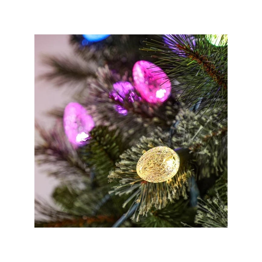 Twinkly - LED RGB Stmívatelný venkovní vánoční řetěz FACETED 80xLED 26,5 m IP44 Wi-Fi