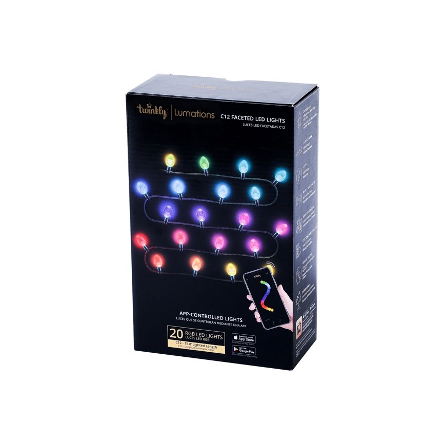 Twinkly - LED RGB Stmívatelný venkovní vánoční řetěz FACETED 80xLED 26,5 m IP44 Wi-Fi
