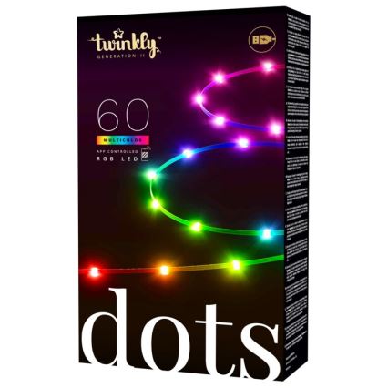 Twinkly - LED RGB Stmívatelný pásek DOTS 60xLED 3 m Wi-Fi USB