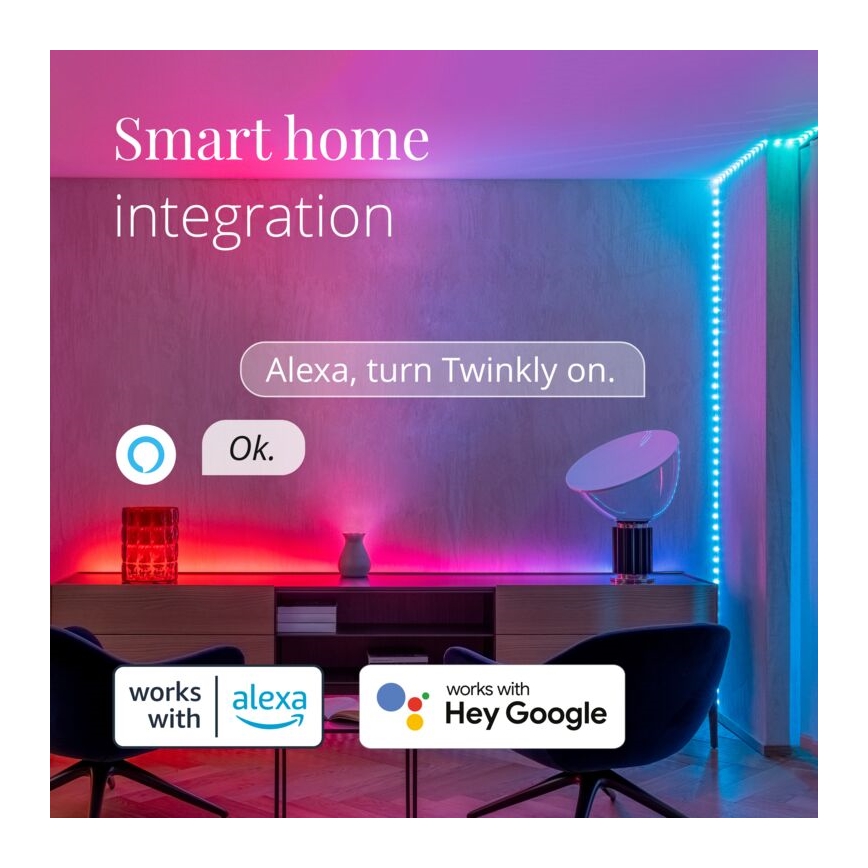 Twinkly - LED RGB Venkovní stmívatelný pásek DOTS 200xLED 10 m IP44 Wi-Fi