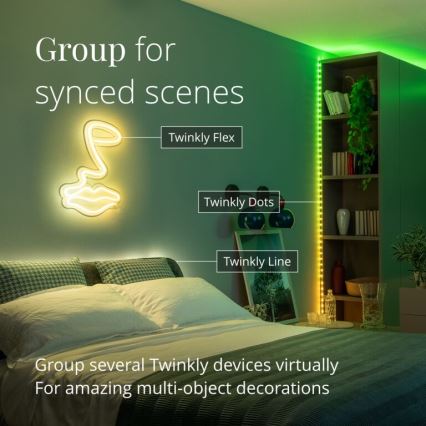 Twinkly - LED RGB Venkovní stmívatelný pásek DOTS 200xLED 10 m IP44 Wi-Fi