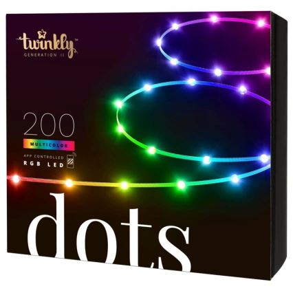 Twinkly - LED RGB Venkovní stmívatelný pásek DOTS 200xLED 10 m IP44 Wi-Fi