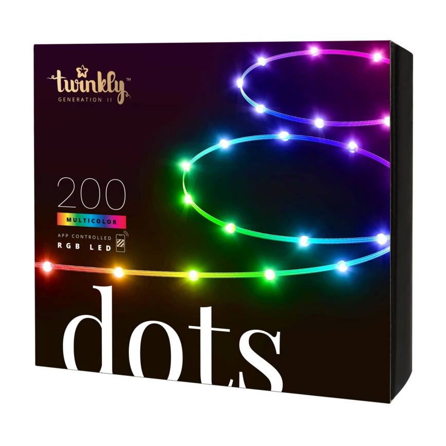 Twinkly - LED RGB Venkovní stmívatelný pásek DOTS 200xLED 10 m IP44 Wi-Fi