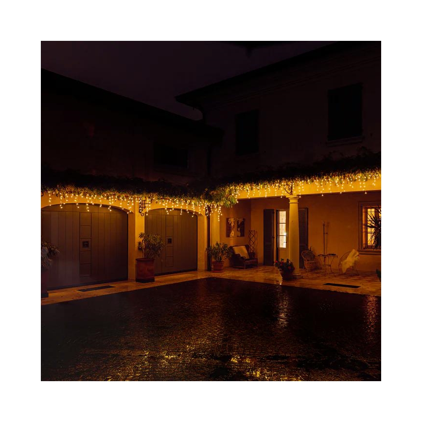 Twinkly - LED Stmívatelný venkovní vánoční závěs ICICLE 190xLED 11,5m IP44 Wi-Fi
