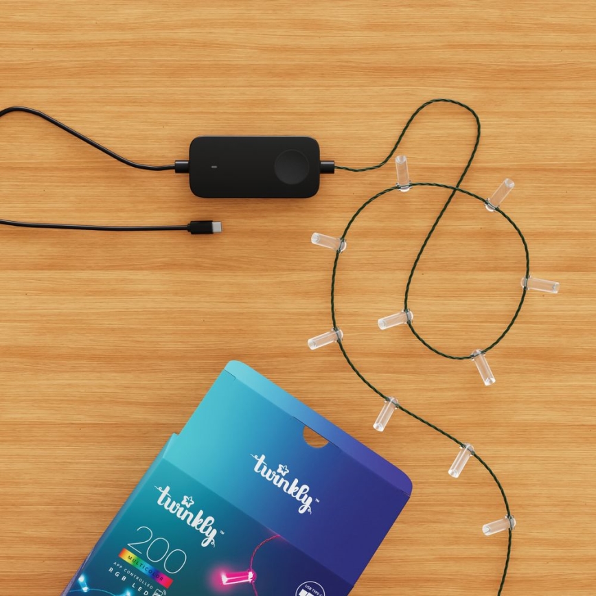 Twinkly - LED RGB Stmívatelný  řetěz CANDIES 200xLED 14 m USB Wi-Fi