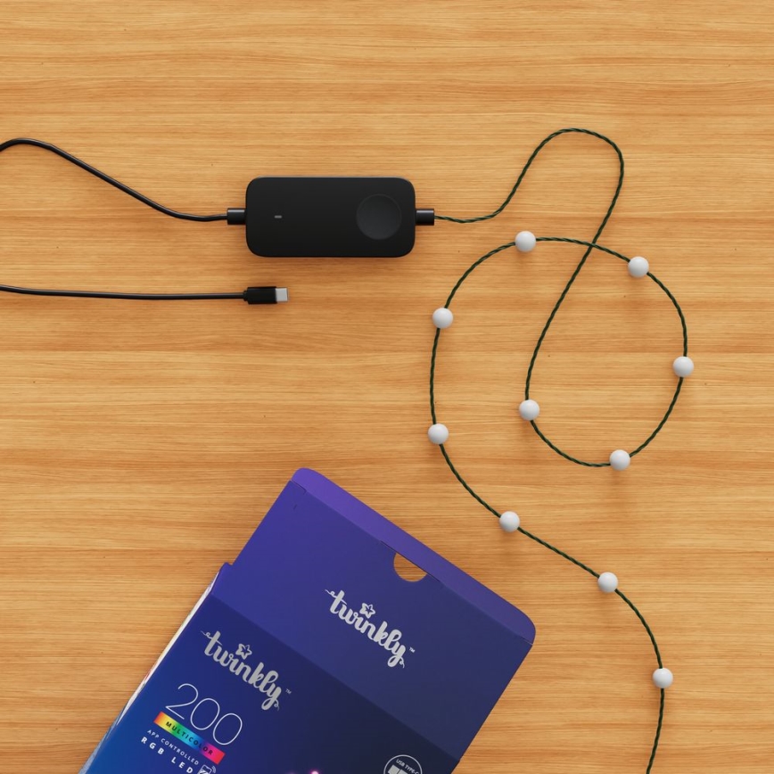 Twinkly - LED RGB Stmívatelný vánoční řetěz CANDIES 200xLED 14 m USB Wi-Fi