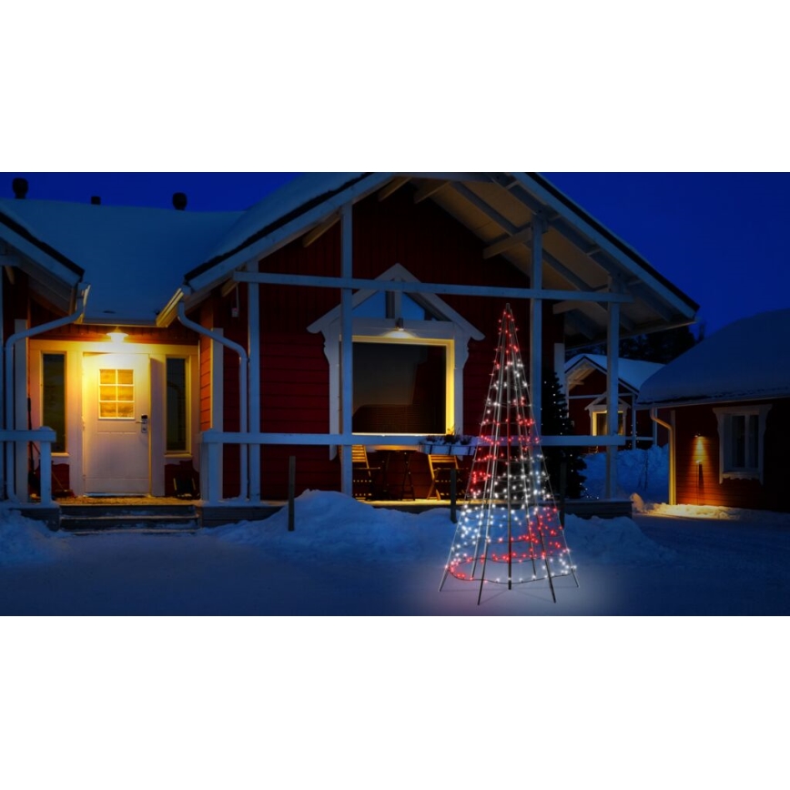 Twinkly - LED RGBW Stmívatelný venkovní vánoční stromeček LIGHT TREE 300xLED 2m IP44 Wi-Fi