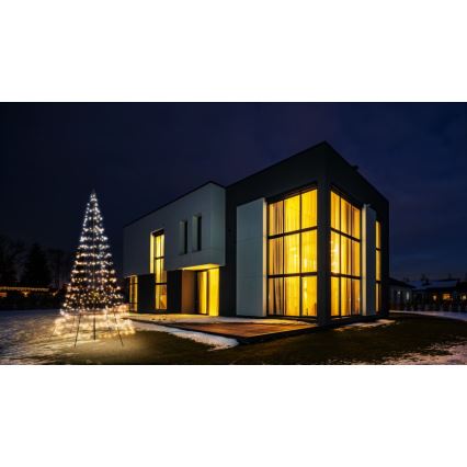 Twinkly - LED RGBW Stmívatelný venkovní vánoční stromeček LIGHT TREE 450xLED 3m IP44 Wi-Fi