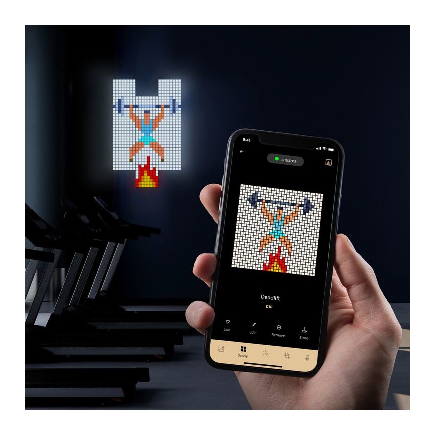 Twinkly - LED RGB Stmívatelný panel SQUARES 64xLED 16x16 cm Wi-Fi