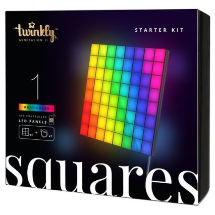 Twinkly - LED RGB Stmívatelný panel SQUARES 64xLED 16x16 cm Wi-Fi