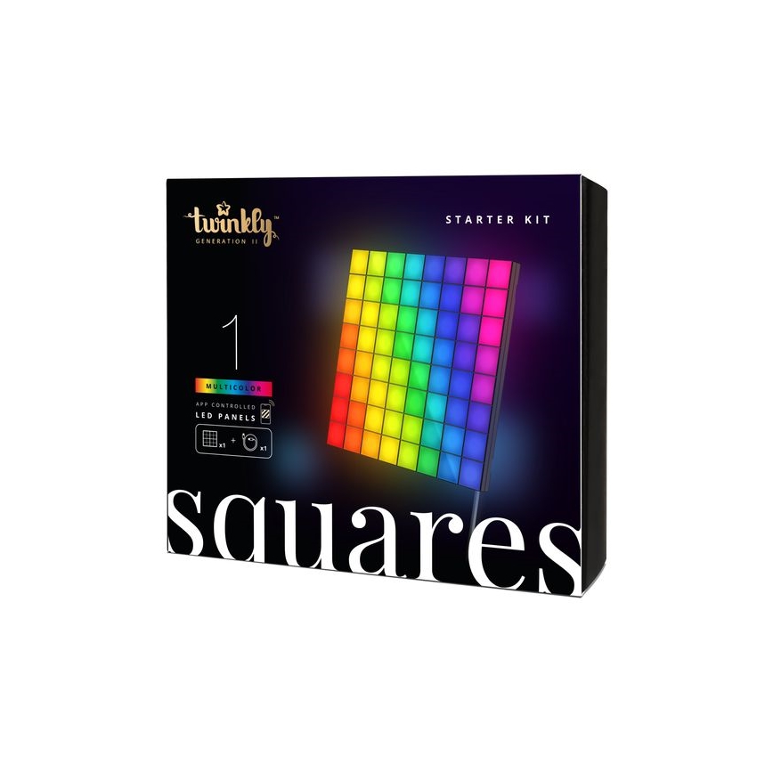 Twinkly - LED RGB Stmívatelný panel SQUARES 64xLED 16x16 cm Wi-Fi